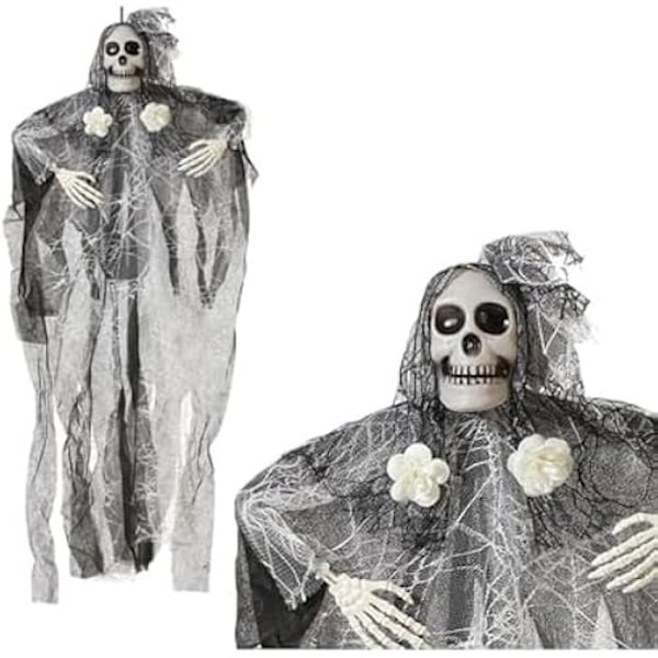 Festdekoration - BigBuy Home - Halloween skelett - 90 x 70 cm - Flerfärgad - Brud mångfärgad