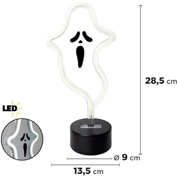 Halloween valokyltti - LOLAHOME - Kurpitsa - LED - USB - Sisustus Svart vit