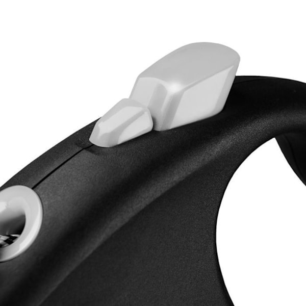 Käärittävä hihna - FLEXI - FU22C5-251-S-SI - 5 metriä - Musta/Hopea - Koirille, jotka painavat enintään 25 kg