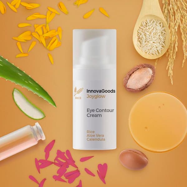 Kontur för ögonen InnovaGoods Rice Joyglow Vit