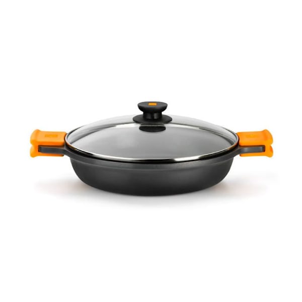 Marmite i støbt aluminium - Pinti - Efficient - 45 cm - 12,5 l - Non-stick til induktion Naranja
