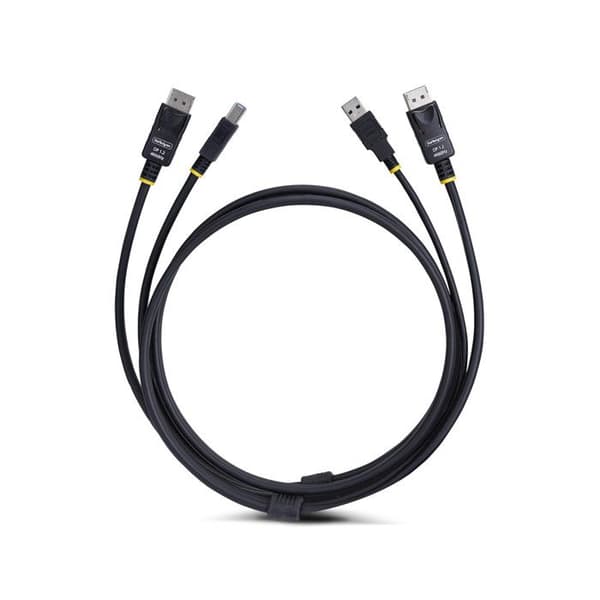 KVM-kaapeli - STARTECH.COM - 3m - DisplayPort 4K 60Hz - USB 5Gbps - Musta