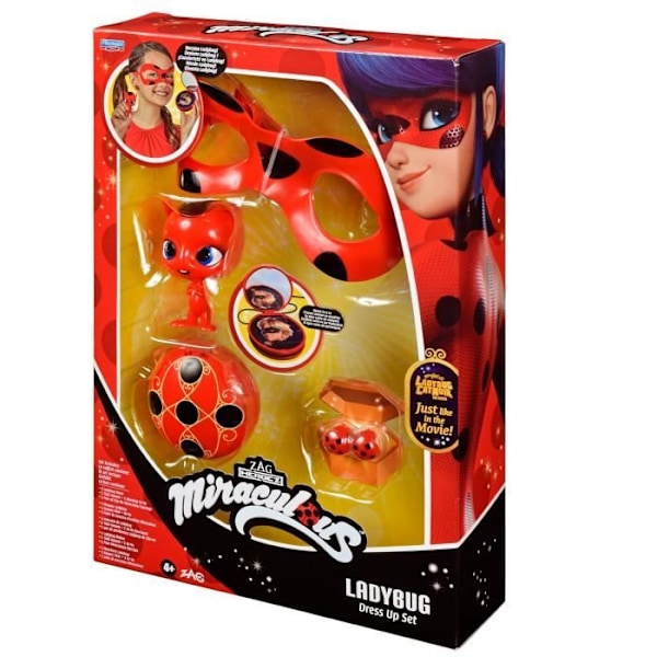 Déguisement Ladybug - Mask Yoyo Spegel Örhängen Kwami Tikki - BANDAI - Miraculous Ladybug - Transformationsset
