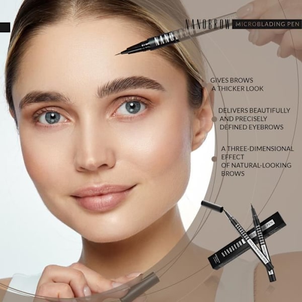 Microblading Nanobrow Warm Brown Eyebrow Pencil - kulmakarvakynä, microblading-efekti, korostaa, tiivistää ja täyttää kulmakarvat