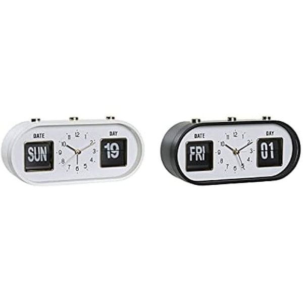 Väckarklocka - DKD HEMINNREDNING - Standard - Vit och Svart - PVC - 20 x 6 x 9,5 cm Vit och svart