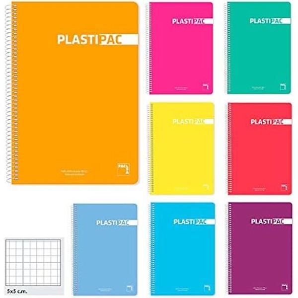 Notebook - PACSA - Flerfarvet - 80 paneler - A4-format - 5 enheder Flerfärgad