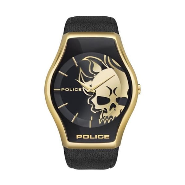 Ur - POLICE - PEWJA2002301 - Analog - Læder - 3 ATM Svart guld