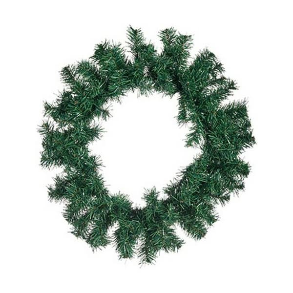 Julkrona - 40 x 6 x 40 cm - Plast - Grön - Inredning Grön