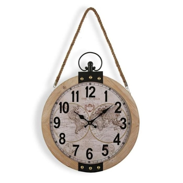 seinäkello versa mapamundi 40 x 6,5 x 47 cm mdf puuta