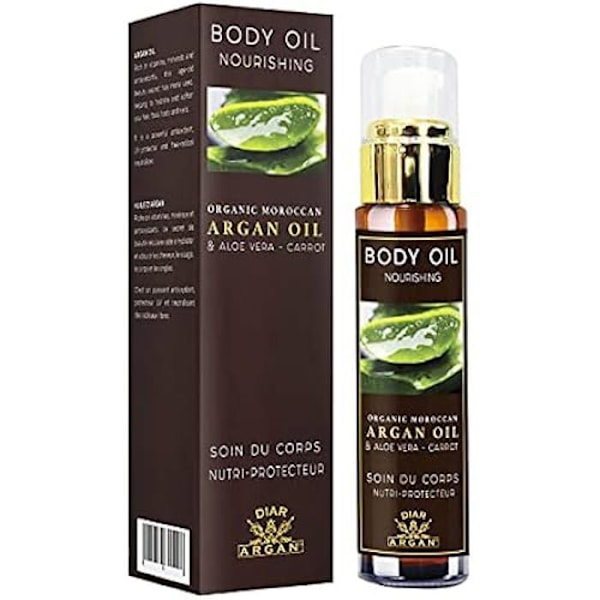 Kehonhoito - Ravinto suoja - 100% luonnollinen arganöljy - 50ml - Aloe Vera - Porkkana