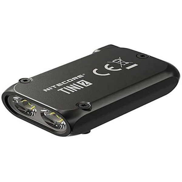 Sähkölamppu - taskulamppu - Nitecore liikkuva valaisin - NC-TINI2 - TINI2 BK Avaidenpidike Aikuisille Unisex, Harmaa, 50mm