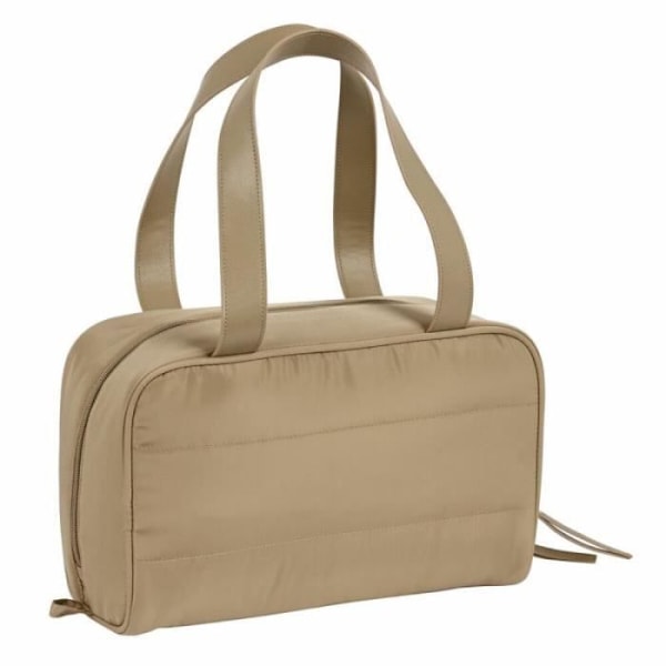 Toalettsag - Moos - Camel - Polstret - 31 x 14 x 19 cm - Lynlåst Kamel