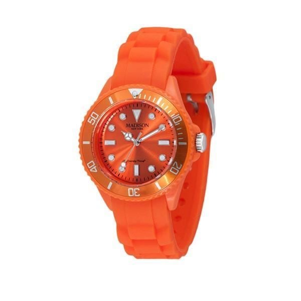 Kello - Madison - L4167-04 - 35 mm - Silikoni - Vettä hylkivä 5 atm Orange