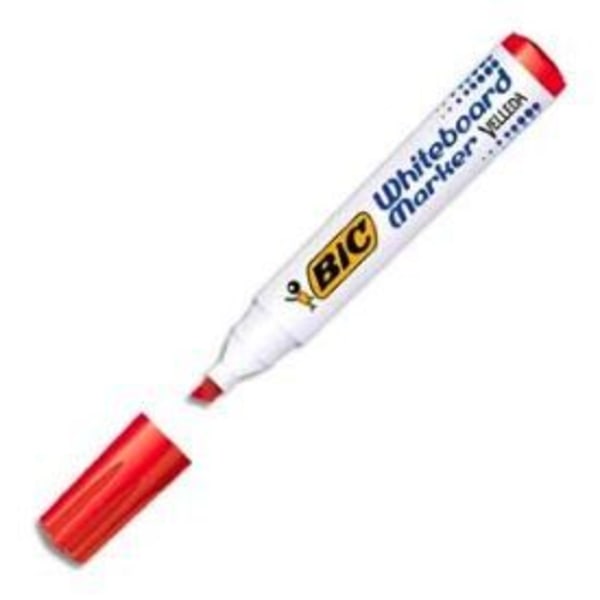 Velleda 1751 pyyhittävät tussit - BIC - Punainen - Taltan kärki - 12 kpl pakkaus Röd