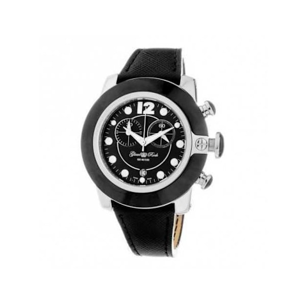 Dameur - Glam Rock - GR32118 - Læder - Sort - Ø 44 mm - Vandbeskyttelse 10 Atm Svart