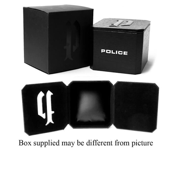 Ur - POLICE - 14699JSB/02 - Sort læder - Kvarts - Analogisk Svart