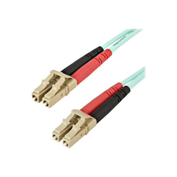 OM4 fiber optic kabel - STARTECH.COM - Duplex multimode LC LC - 1 m - 100 Gb - Aqua