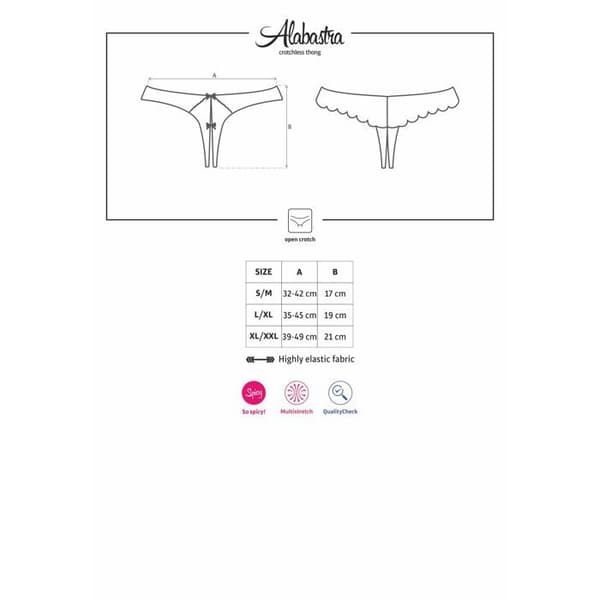 String åben Alabastra Hvid L/XL