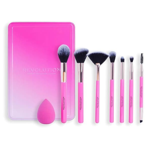 Børstesæt - The Brush Edit - 8 stykker - Rosa - Ideel til makeup Rose