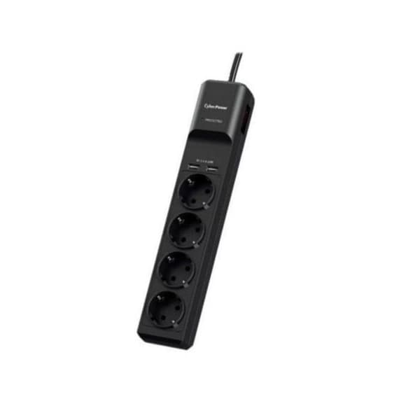 Kabel & Adapter - CYBERPOWER - P0420SUD0-DE - 4xSchuko - 2xUSB - Beskyttelse mod overspænding