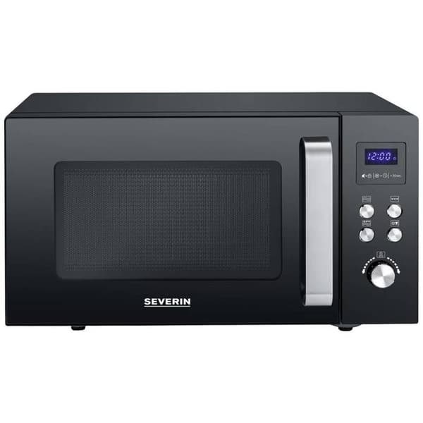 Severin MW 7763 Mikroovn sort, rustfrit stål 900 W grillfunktion