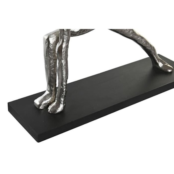 koristeellinen hahmo 33 x 10 x 35 cm hopeamusta intialainen jooga (3 kpl)