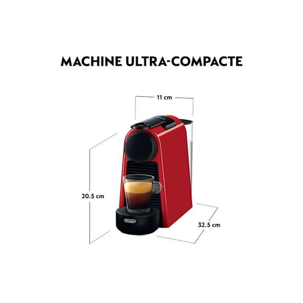 De'Longhi Essenza Mini EN85.R Kaffemaskin 19 bar röd