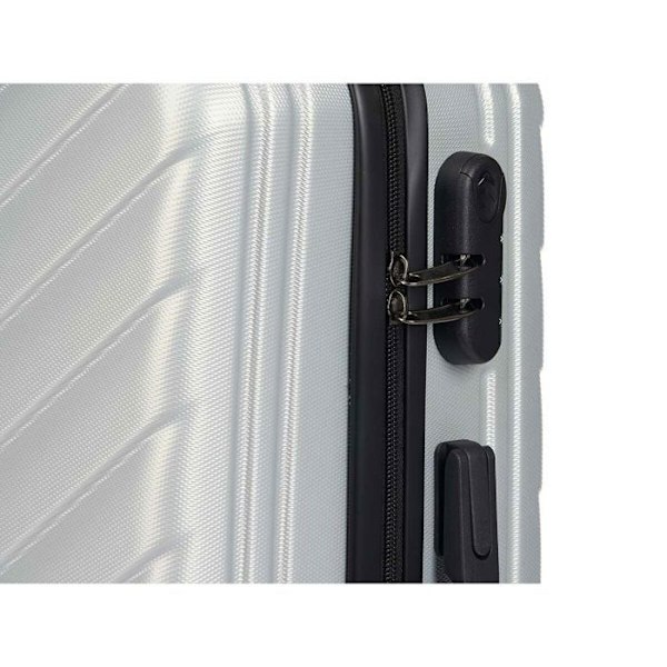 Kabinväska - BigBuy Home - Ljusgrå - Hårdskal - 38x57x23 cm - Inkluderar trolley ljusgrått