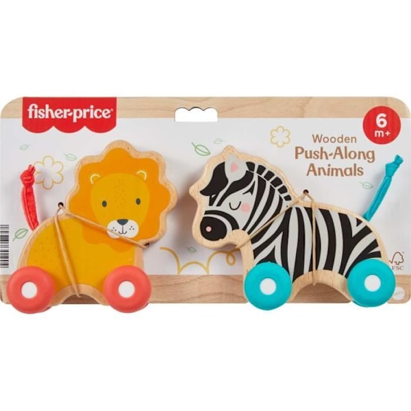 FISHER-PRICE Puupullattavat eläimet - JFN19 Färgad