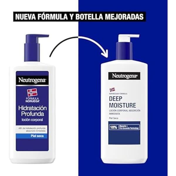 Moisturizing Lotion - NEUTROGENA - DYB HYDRATION - 2 x 750ml - Tør hud - Parabenfri