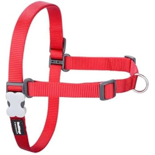 Anti-traction sele - RØD DINGO - Rød - Størrelse S/M - 15 mm - Til mellemstore hunde