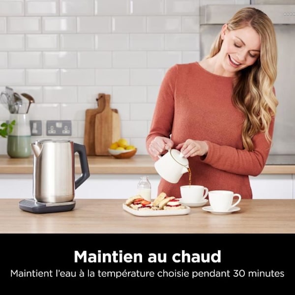 Vattenkokare - NINJA - KT201EU - 3000 W - 1,7 L - Justerbar temperatur - Rostfritt stål Rostfritt stål
