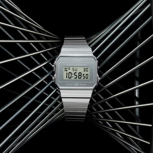 Klocka - Casio - A700WEV-7AEF - Rostfritt stål - Silver - Digital Pengar