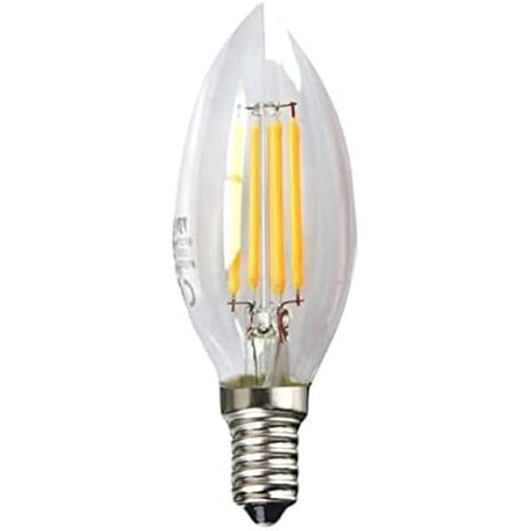 LED glødetrådspære - SØLVELEKTRONIK - E14 - 4 W - 20.000 timer - Kølig hvid Kold hvid