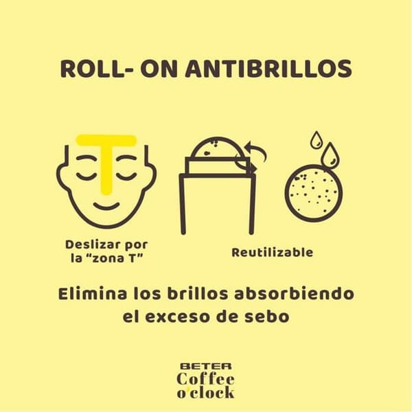 Beter - 22196 - Anti-Shine Roll-on -kasvohoito - Coffee O'clock -malli