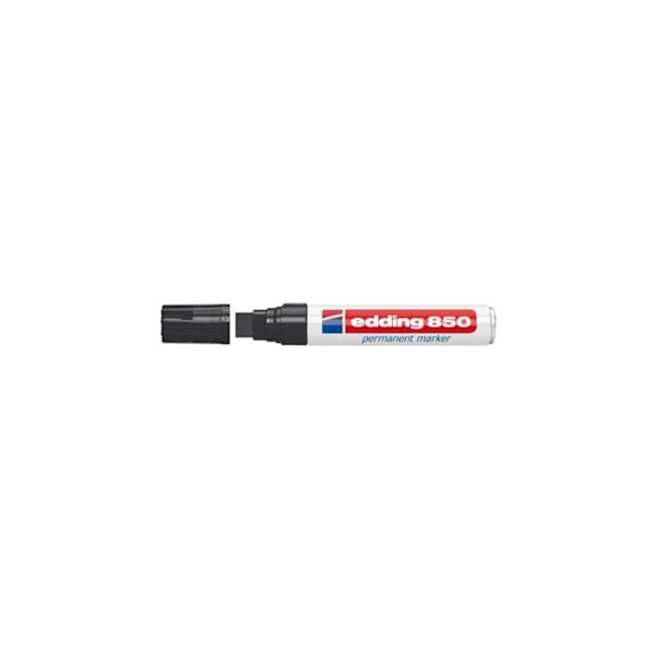 Permanent Marker - EDDING - 850 - Stor Mejselspets - Svart - Paket om 5 Svart