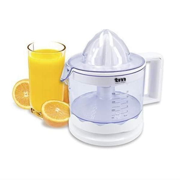 TM Electron tmpex002 elektrisk citruspresse - pulpregulator og nem rengøring - hvid