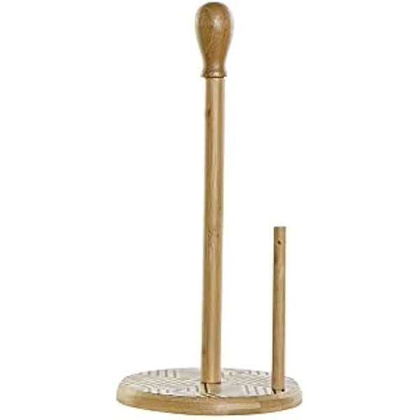 Køkkenrullepapirholder - DKD Home Decor - Sort - Bambus - 16,5 x 16,5 x 35 cm Svart