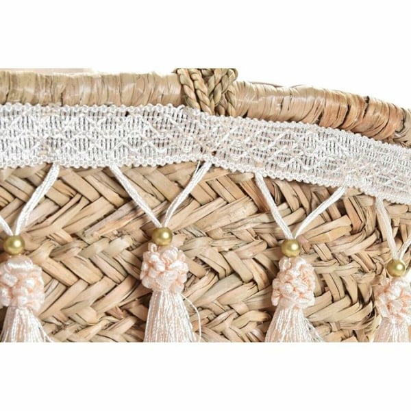 Rantalaukku - DKD Home Decor - Välimerellinen - Polyesteri - Meriheinä - 59x16x30 cm vit/natur/flerfärgad