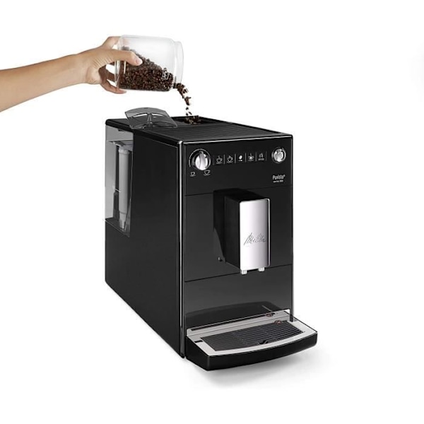 Melitta, Purista, Noir, F230-102 Automaattinen espressokone kahvimyllyllä, kompakti, hiljainen - 6766028