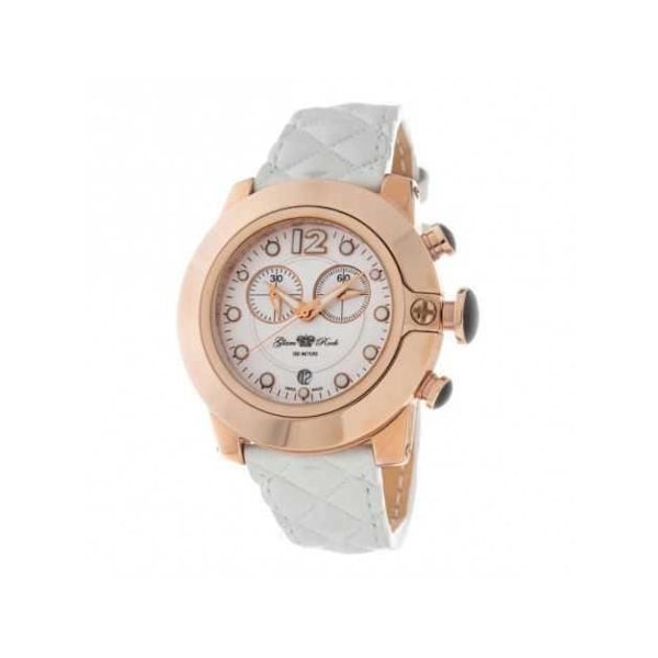 Dameur - Glam Rock - GR32166R - Læder - Ø 44 mm - Vandmodstand 10 Atm Vit