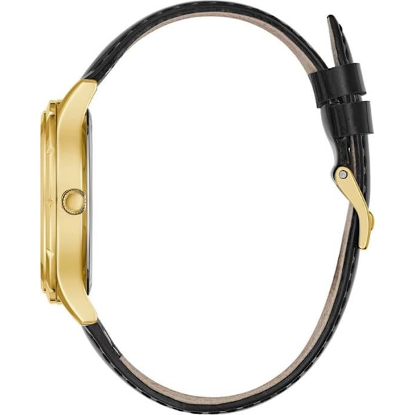 Klocka - Guess - Glamour GW0299L2 - Quartz - Svart läder - 36 mm rund Svart guld