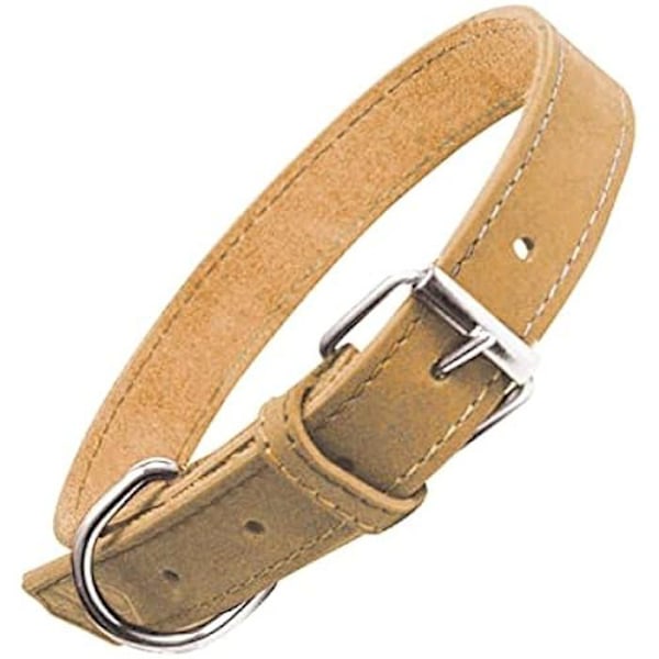 Krage - GLORIA - Nubuckläder - Gul - Justerbar - D-Ring Gul