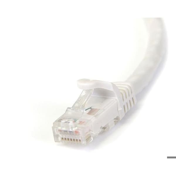 Cat6 Gigabit UTP netværkskabel uden krog 15m - STARTECH - Hvid - M/M
