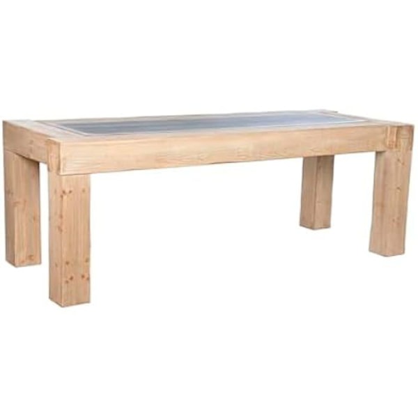Matsalsbord - HOME ESPRIT - Rektangulärt - MDF-trä - 220 x 90 x 76 cm - Flerfärgad Flerfärgad
