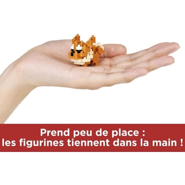 6 hahmon tiilipakkaus - BANDAI - NANOBLOCK - Pokémon Normal-tyyppipaketti