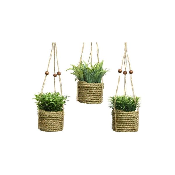 Kunstig hængende plante - flere modeller.