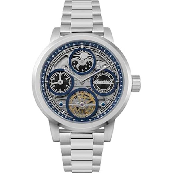 Automatisk Ur - INGERSOLL - The Arc - 44 mm - Rustfrit Stål - Vandafvisende 50m Blå
