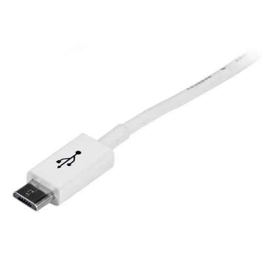 Micro USB kabel - A til Micro B - 2 m - Hvid - STARTECH.COM