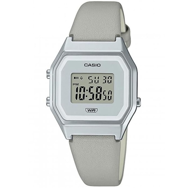 Casio-kellot - Naiset - LA680WEL-8EF - Harmaa Nahkaranneke - Toiminnot Kalenteri, Chronografi ja Hälytys Grå